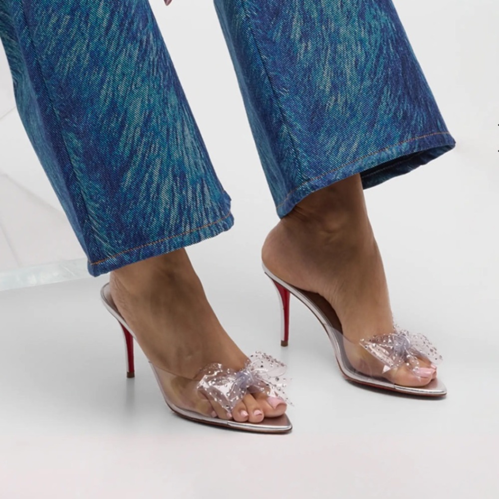 Christian Louboutin Aqua Strass Mule.